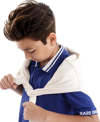 Rare Ones Boys Graphic Print Cotton Blend Regular T Shirt(Blue, Pack of 1)