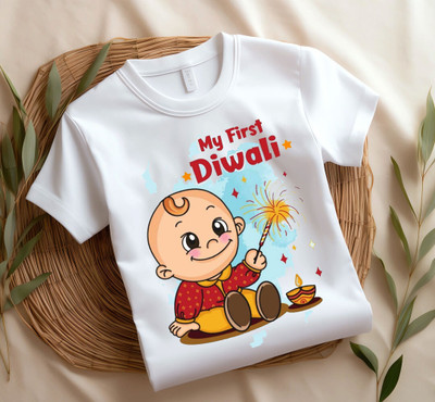 PrintProNew Boys & Girls Printed Polyester Regular T Shirt(White, Pack of 1)