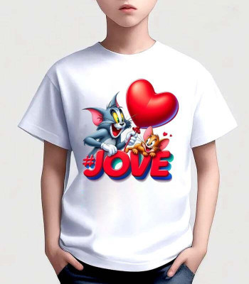 INDIAN EAGLE Boys & Girls Printed Polyester Regular T Shirt(Multicolor, Pack of 1)