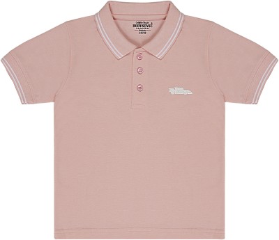 BODYSENSE Boys & Girls Solid Cotton Blend T Shirt(Pink, Pack of 1)
