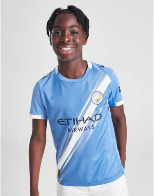 Playhard Boys & Girls Printed Polyester Regular T Shirt(Blue, Pack of 1)