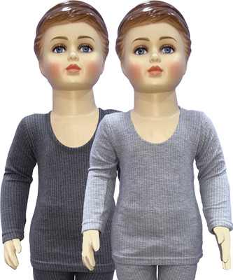 Selfcare Top For Baby Boys & Baby Girls(Grey, Pack of 2)