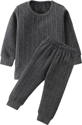 Kronado Top - Pyjama Set For Boys & Girls(Black, Pack of 1)