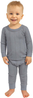 MIKONIKO Top - Pyjama Set For Boys & Girls(Grey, Pack of 1)
