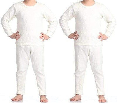 RIJATRENDZZ Top - Pyjama Set For Baby Boys & Baby Girls(White, Pack of 2)