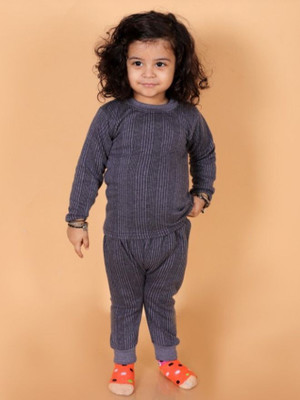 BODYSHINE Top - Pyjama Set For Baby Boys & Baby Girls(Grey, Pack of 1)