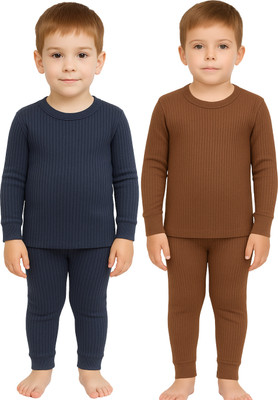 FAIQA Top - Pyjama Set For Boys & Girls(Multicolor, Pack of 2)