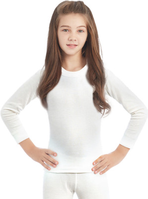 BodyCare Top For Baby Girls(White, Pack of 1)