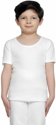 BodyCare Top For Boys & Girls(White, Pack of 1)