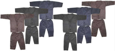 Shyamcollections Top - Pyjama Set For Baby Boys & Baby Girls(Multicolor, Pack of 6)