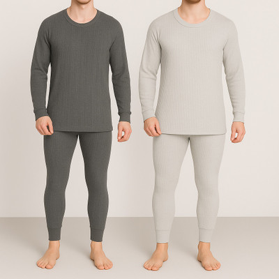 Paryag Top - Pyjama Set For Baby Boys(Grey, Pack of 2)