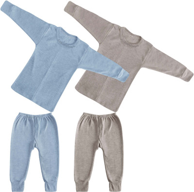 Aakarshini Top - Pyjama Set For Baby Boys & Baby Girls(Multicolor, Pack of 2)