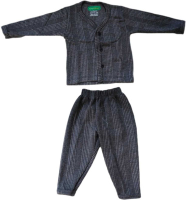 tinytikoo Top - Pyjama Set For Baby Boys & Baby Girls(Grey, Pack of 1)