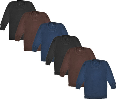 KEATY Top For Boys(Multicolor, Pack of 6)