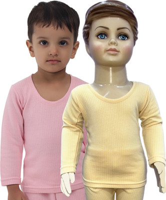 Selfcare Top For Baby Boys & Baby Girls(Yellow, Pack of 2)