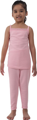 Selfcare Top - Pyjama Set For Girls(Pink, Pack of 1)