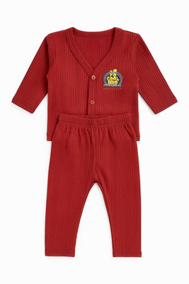 Apolo Top - Pyjama Set For Baby Boys & Baby Girls(Red, Pack of 1)