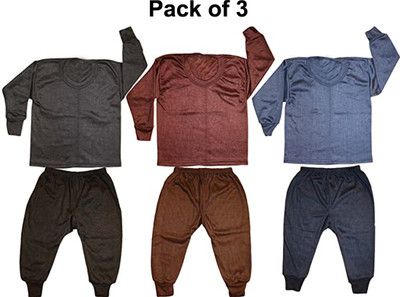 VastraMilap Top - Pyjama Set For Baby Boys & Baby Girls(Black, Pack of 3)