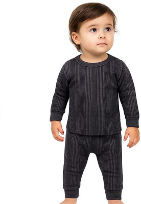 PENTTO Top - Pyjama Set For Boys & Girls(Grey, Pack of 1)