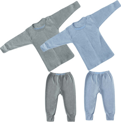 Aakarshini Top - Pyjama Set For Baby Boys & Baby Girls(Multicolor, Pack of 2)