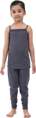 Selfcare Top - Pyjama Set For Girls(Grey, Pack of 1)