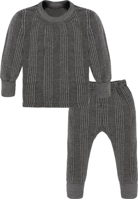 HoBsuns Top - Pyjama Set For Baby Boys & Baby Girls(Grey, Pack of 1)