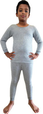 HAP Top - Pyjama Set For Boys & Girls(Grey, Pack of 1)