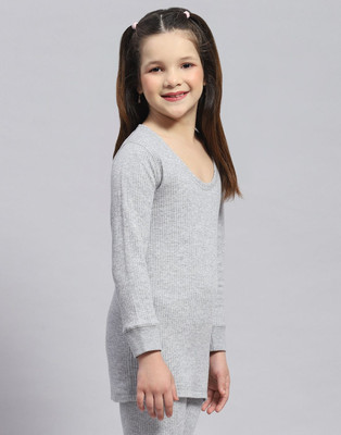 KPS Top For Boys & Girls(Grey, Pack of 1)