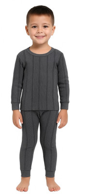 DASK Top - Pyjama Set For Boys & Girls(Black, Pack of 1)