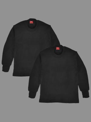 LUX COTT'S WOOL Top For Boys(Black, Pack of 2)