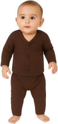 CHACKO Top - Pyjama Set For Boys & Girls(Brown, Pack of 1)