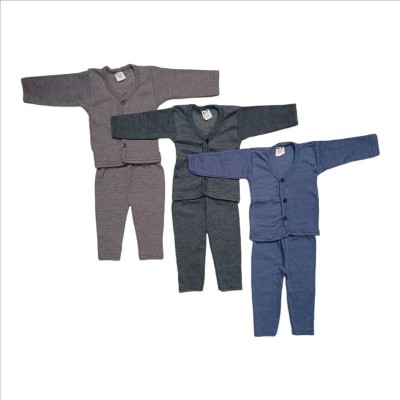 PALMLON Top - Pyjama Set For Baby Boys & Baby Girls(Multicolor, Pack of 3)