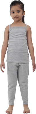 Selfcare Top - Pyjama Set For Girls(Grey, Pack of 1)