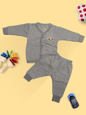 LUX INFERNO Top - Pyjama Set For Baby Boys & Baby Girls(Grey, Pack of 1)