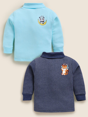 MOONKIDS Top For Boys & Girls(Multicolor, Pack of 2)
