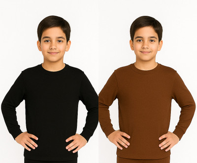 IndWear Top For Boys & Girls(Black, Pack of 2)