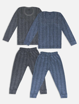 ALLWAYZ Top - Pyjama Set For Boys & Girls(Grey, Pack of 4)