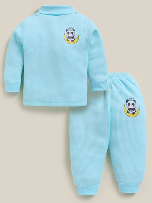 MOONKIDS Top - Pyjama Set For Boys & Girls(Blue, Pack of 1)