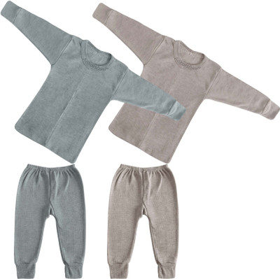 Aakarshini Top - Pyjama Set For Baby Boys & Baby Girls(Multicolor, Pack of 2)