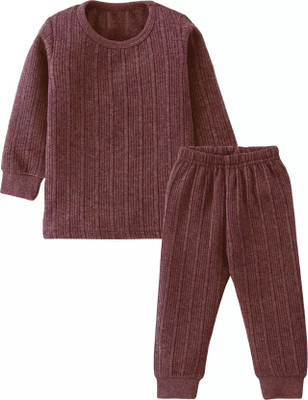 minmum Top - Pyjama Set For Boys & Girls(Brown, Pack of 1)
