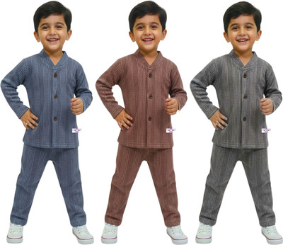 Triviso Top - Pyjama Set For Baby Boys & Baby Girls(Multicolor, Pack of 3)