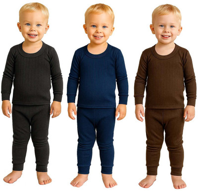 CHACKO Top - Pyjama Set For Boys & Girls(Multicolor, Pack of 3)