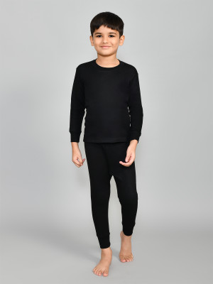 Lux Cottswool Top - Pyjama Set For Boys(Black, Pack of 1)
