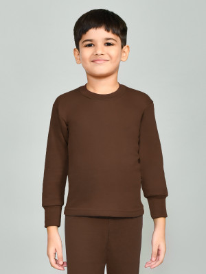LUX COTT'S WOOL Top For Boys(Brown, Pack of 1)