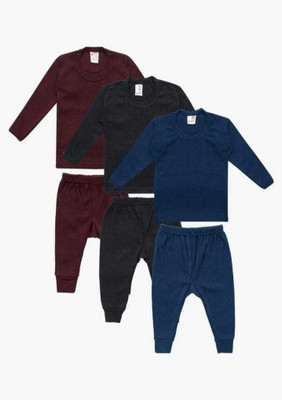 Pd creations Top - Pyjama Set For Baby Boys & Baby Girls(Multicolor, Pack of 3)