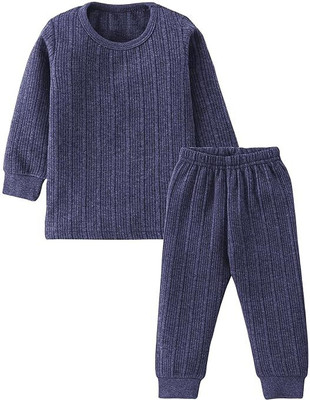 rajshee hoisery Top - Pyjama Set For Baby Boys & Baby Girls(Brown, Pack of 1)