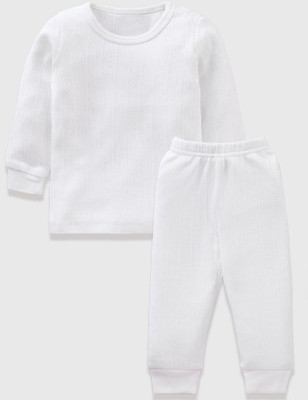 minmum Top - Pyjama Set For Boys & Girls(White, Pack of 1)