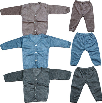 codresz Top - Pyjama Set For Baby Boys & Baby Girls(Multicolor, Pack of 3)