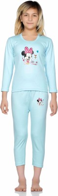 Bodycare Insider Top - Pyjama Set For Girls(Blue, Pack of 1)