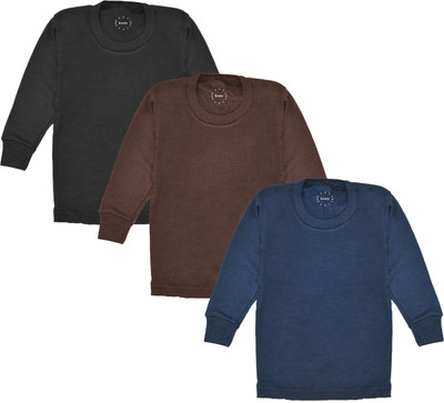 KEATY Top For Boys(Multicolor, Pack of 3)